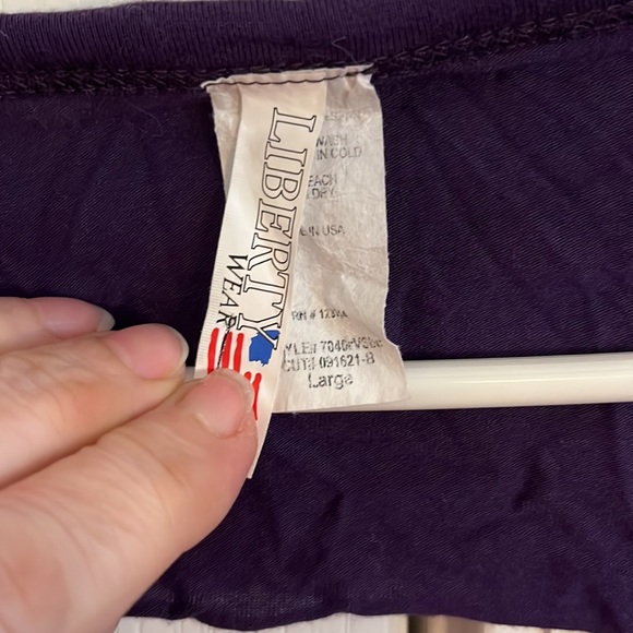 Purple open back shirt with bling - Picture 5 of 5